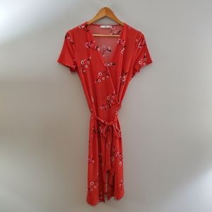 Mango Floral Wrap Dress
